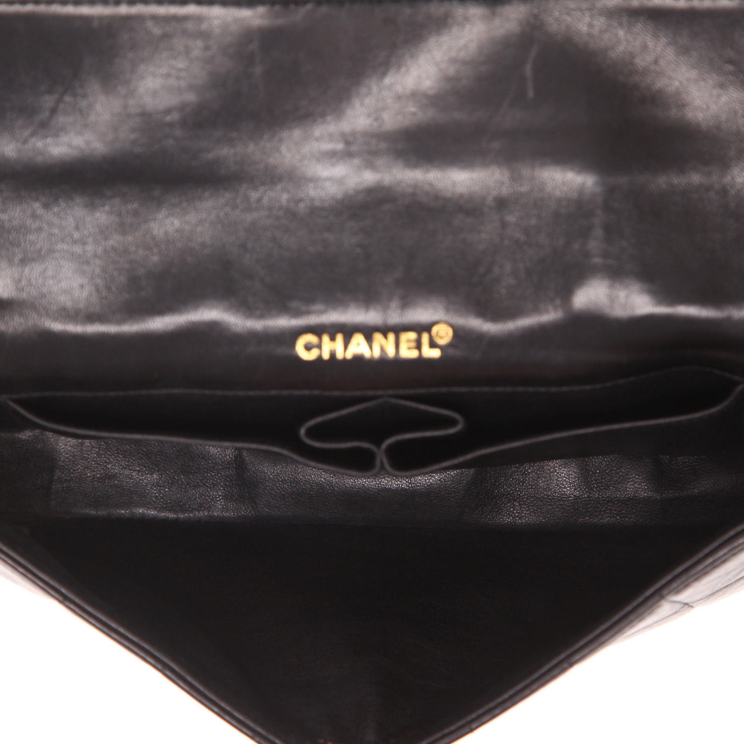 Chanel  Choco bar shoulder bag  in black quilted leather - Detail D3