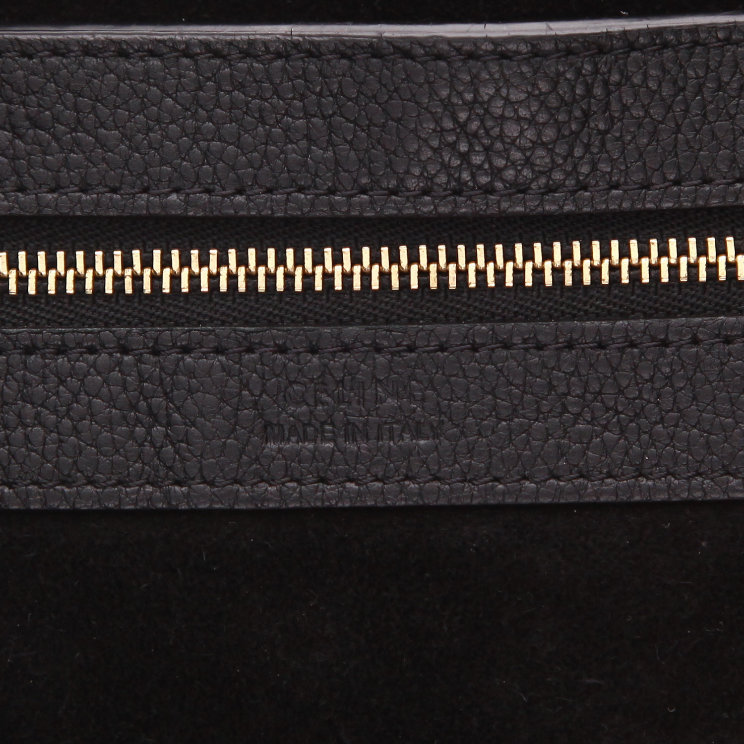 Bolso Cabás Celine  Cabas Phantom en cuero granulado negro - Detail D2