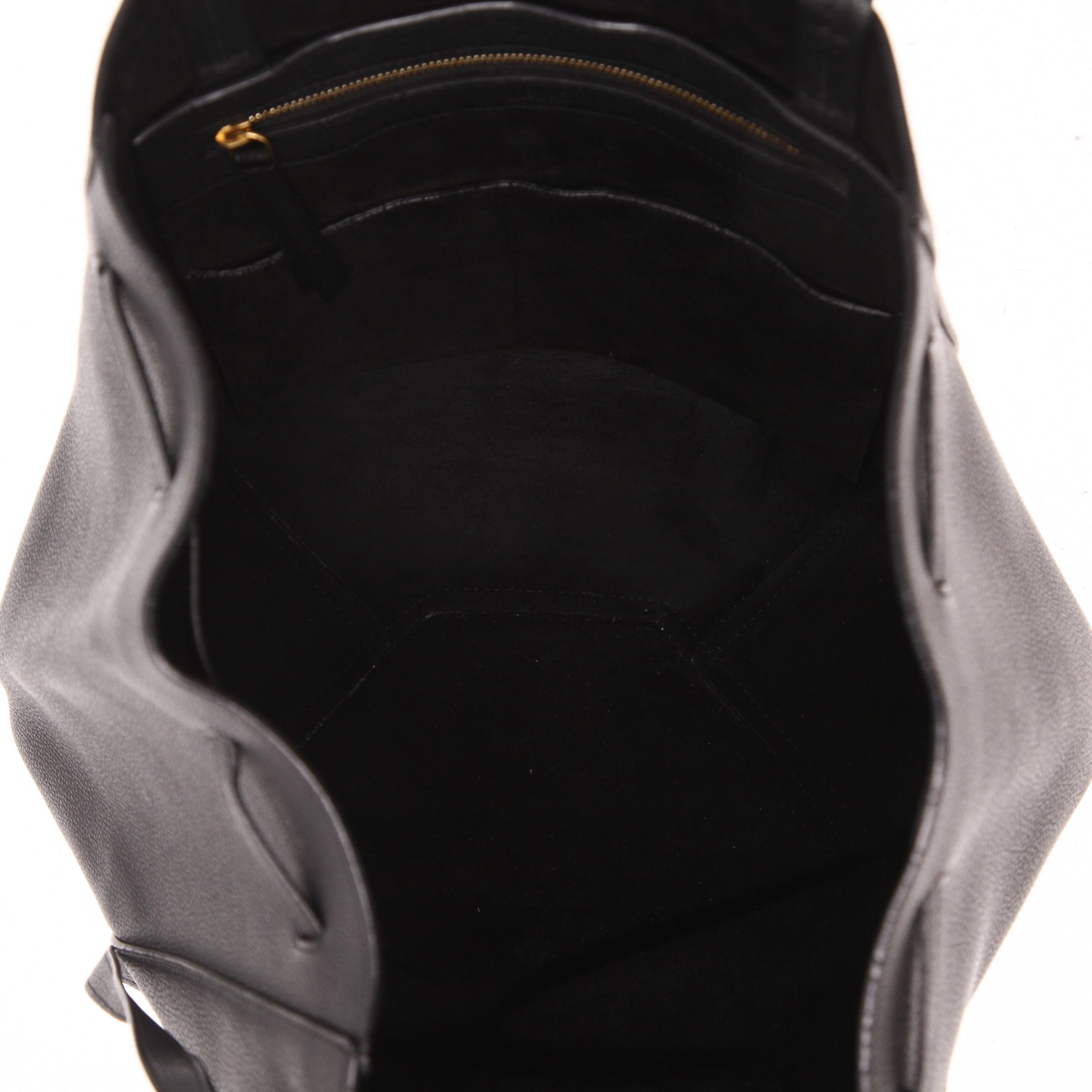 Shopping bag Celine  Cabas Phantom in pelle martellata nera - Detail D3