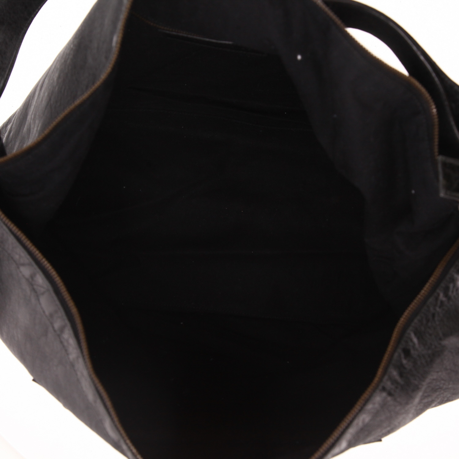 Borsa a spalla Balenciaga  Courrier XL in pelle nera - Detail D3