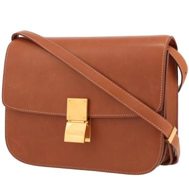 Sac bandoulière Celine  Classic Box en cuir naturel