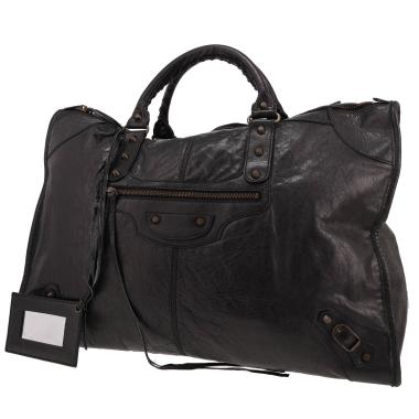 Borsa Balenciaga  City modello grande  in pelle invecchiata nera