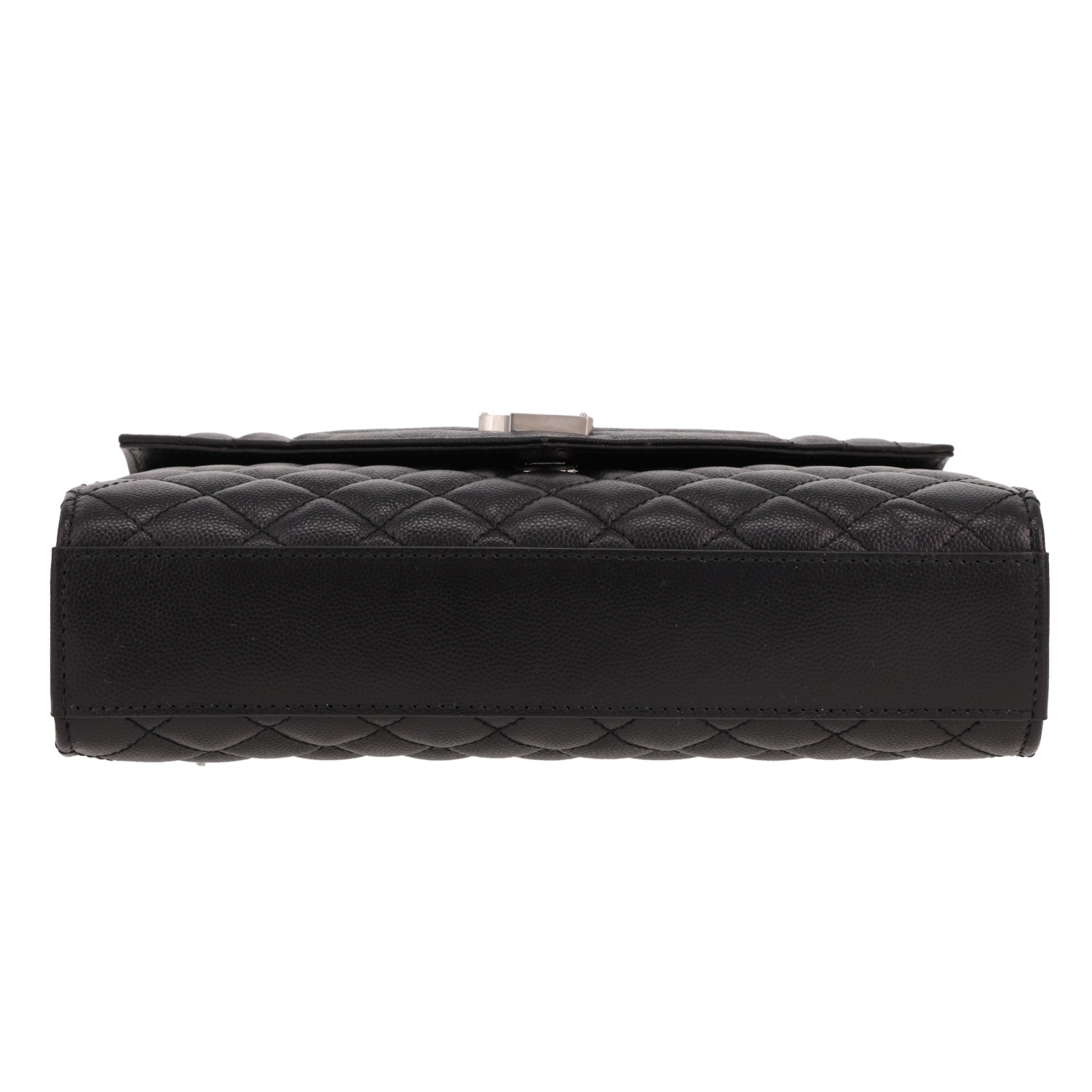 Sac bandoulière Saint Laurent  Envelope en cuir grainé noir - Detail D1