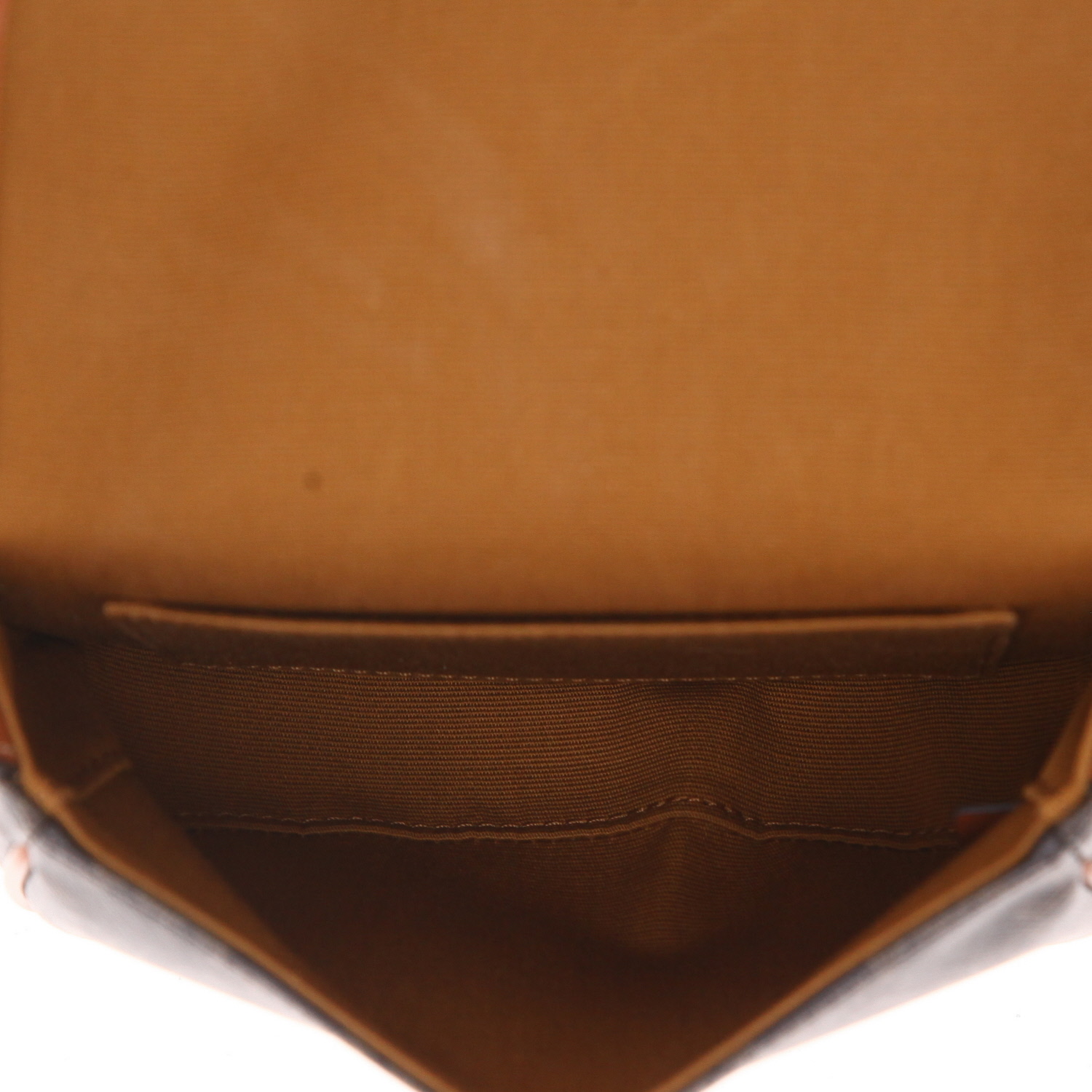 Sac bandoulière Celine  Folco mini  en toile Triomphe marron et cuir marron - Detail D3