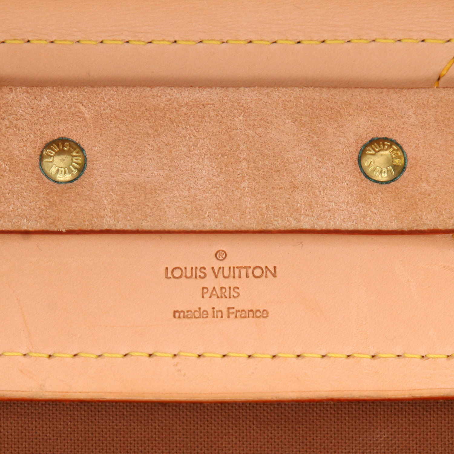 Louis Vuitton  Steamer Bag travel bag  in brown monogram canvas  and natural leather - Detail D2