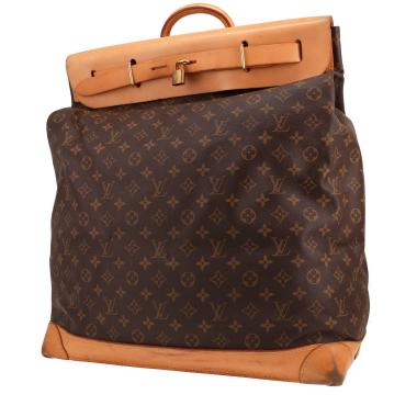 Bolsa de viaje Louis Vuitton  Steamer Bag en lona Monogram marrón y cuero natural