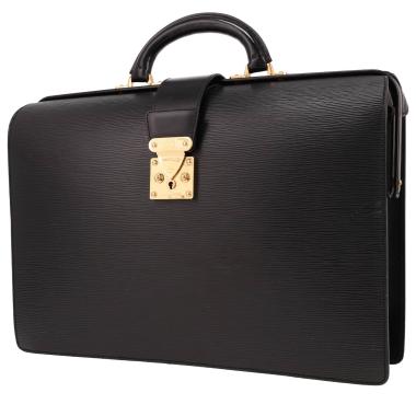 Louis Vuitton   briefcase  in black epi leather