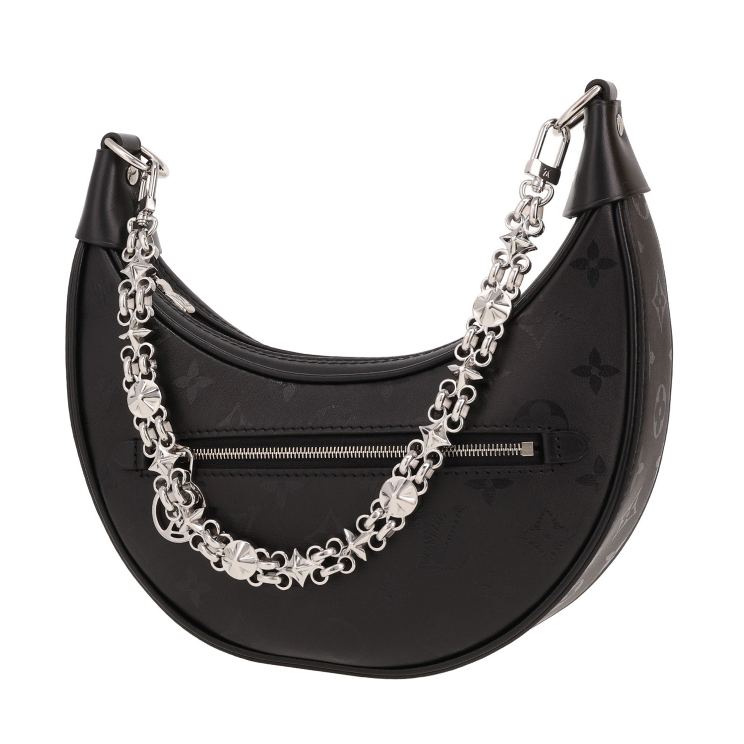 Bolso de mano Louis Vuitton  Loop Hobo en cuero Monogram negro - Detail D4