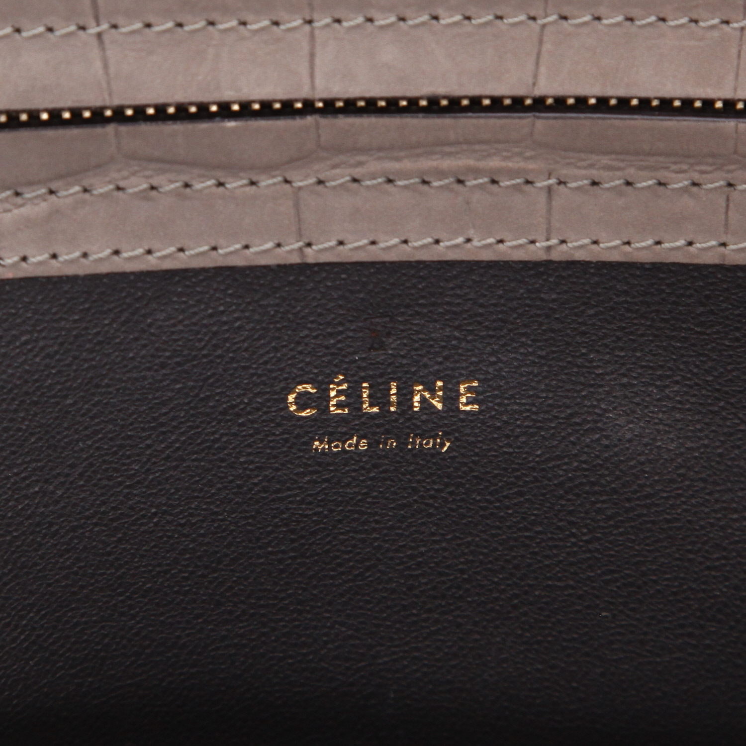 Shopping bag Celine  Phantom in pelle grigia - Detail D2