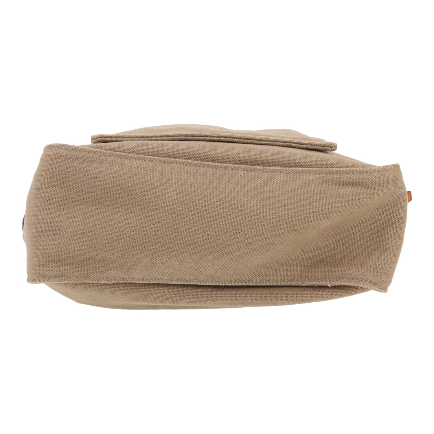 Bolso para llevar al hombro Hermès  Marwari en lona beige y cuero natural - Detail D1