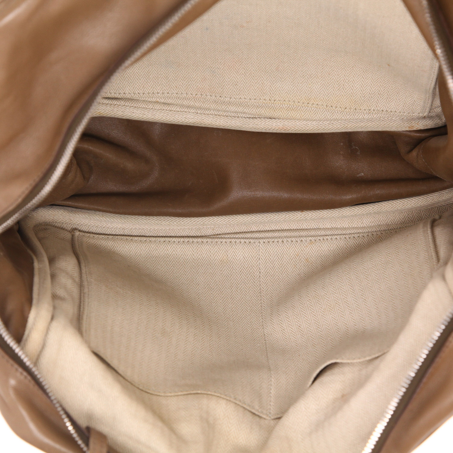 Hermès  Reporter shoulder bag  in brown Swift leather - Detail D3
