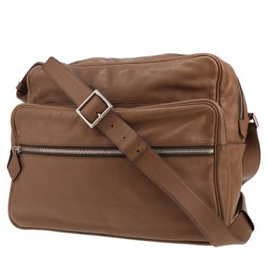 Bolso bandolera Hermès  Reporter en cuero swift marrón