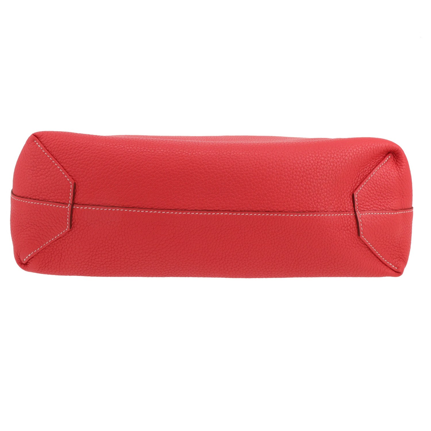 Bolso Cabás Hermès  Double Sens en cuero togo rosa Jaipur y color burdeos - Detail D1