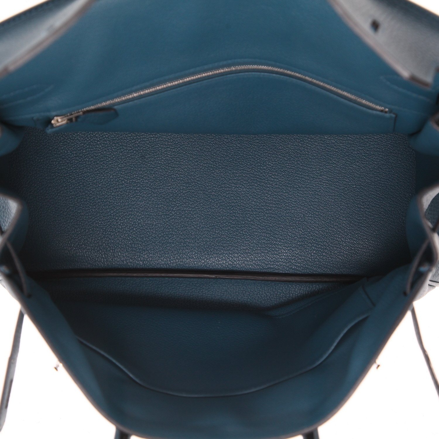 Hermès  Birkin 35 cm handbag  in pigeon blue togo leather - Detail D3