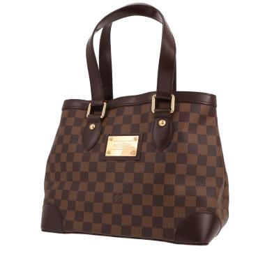Bolso de mano Louis Vuitton  Hampstead en lona a cuadros ébano y cuero marrón