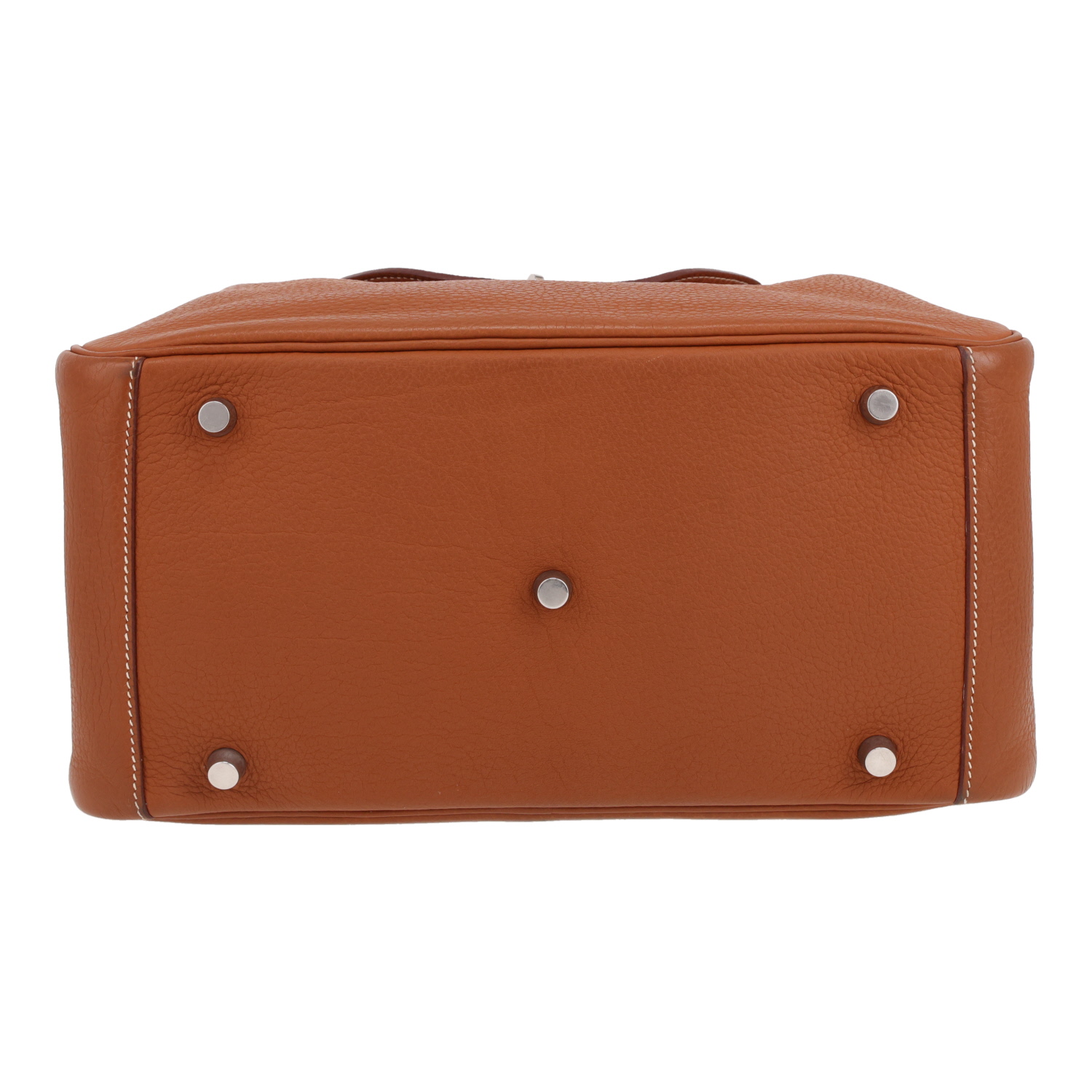 Hermès  Lindy 30 cm handbag  in gold togo leather - Detail D1
