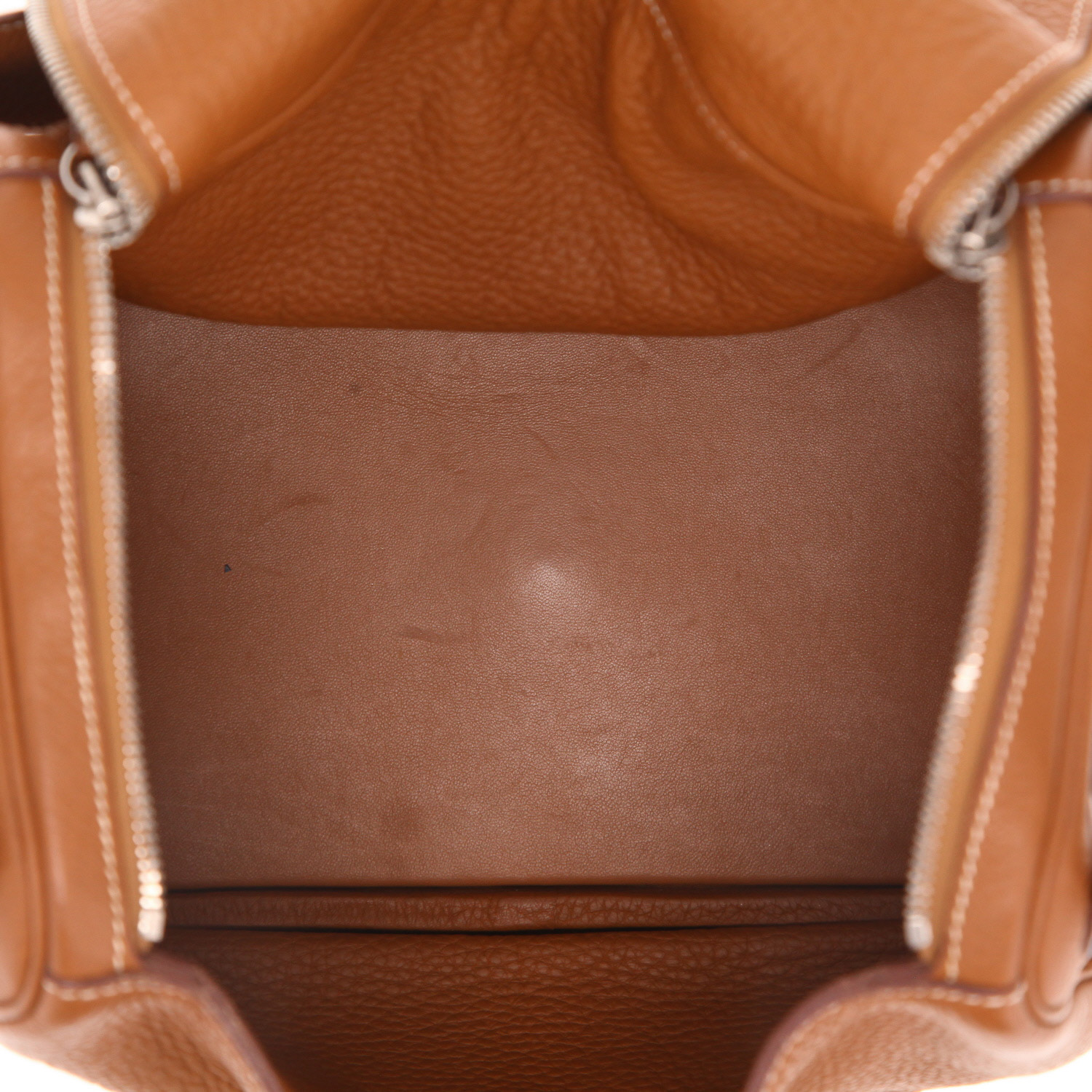 Sac à main Hermès  Lindy 30 cm en cuir togo gold - Detail D3