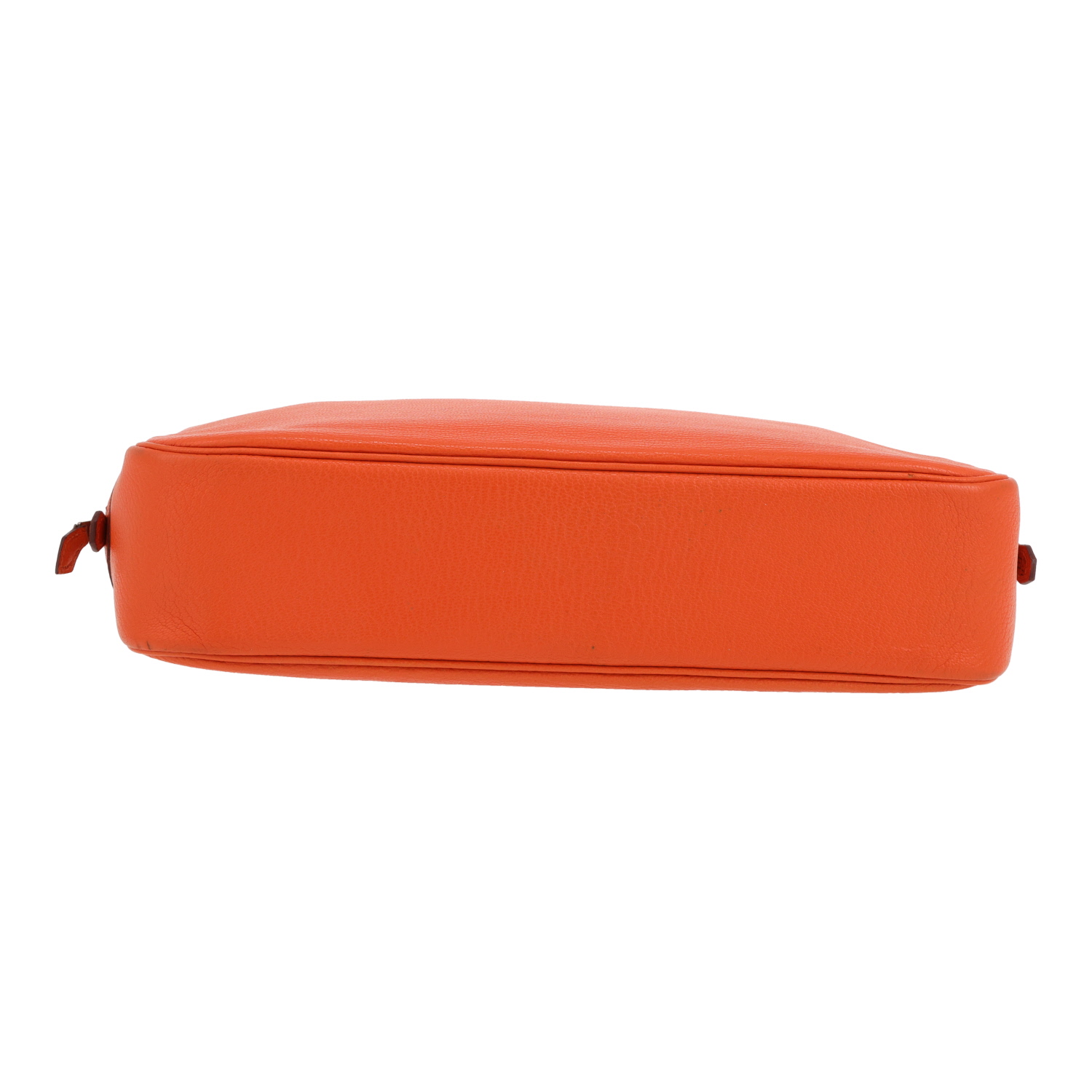 Hermès handbag  Plume in orange Mysore leather - Detail D1