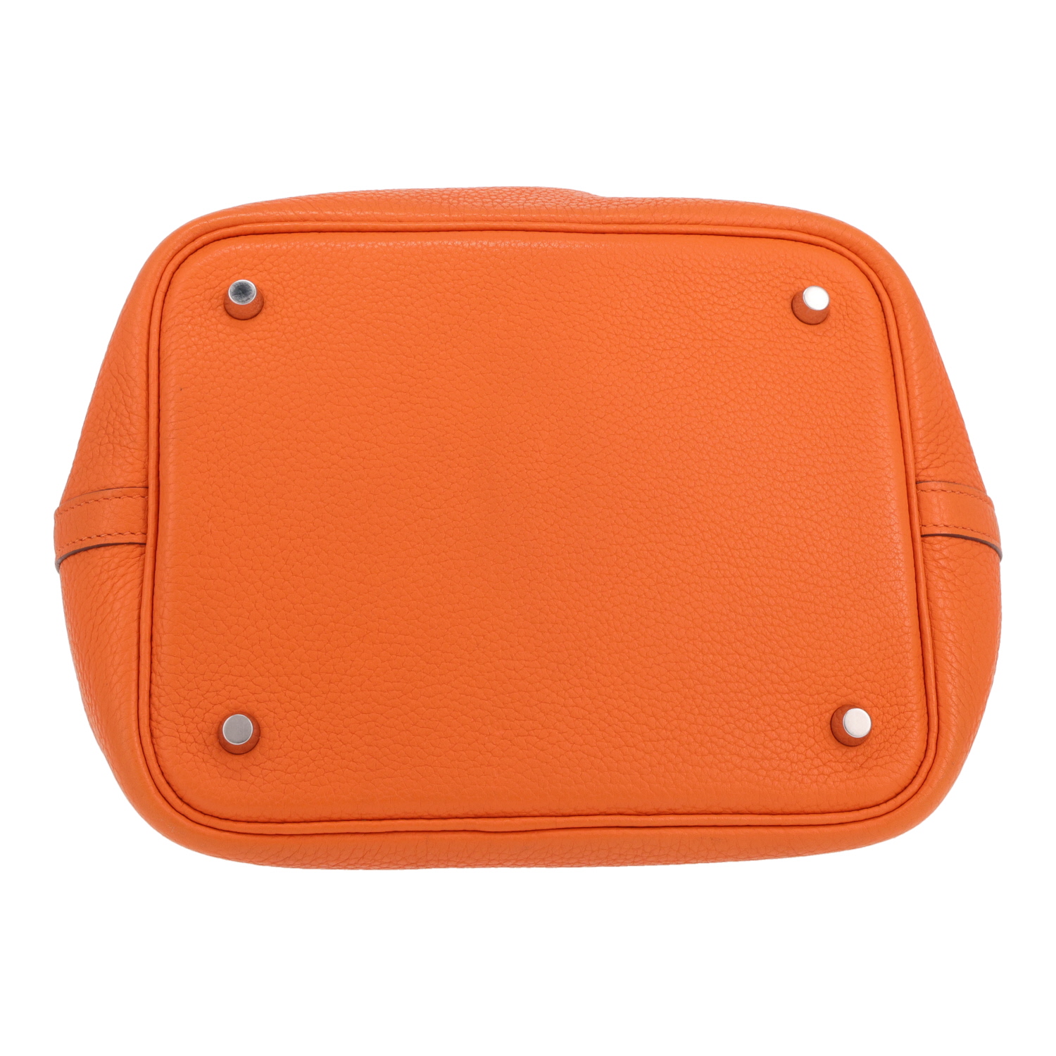 Hermès  Picotin 22 cm handbag  in orange togo leather - Detail D1