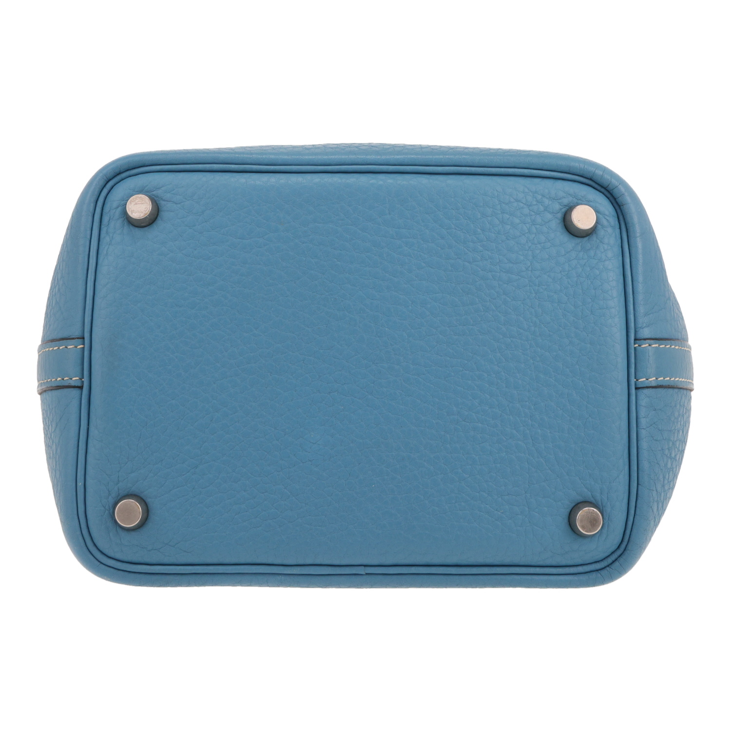 Sac à main Hermès  Picotin 18 cm en cuir togo bleu-jean - Detail D1