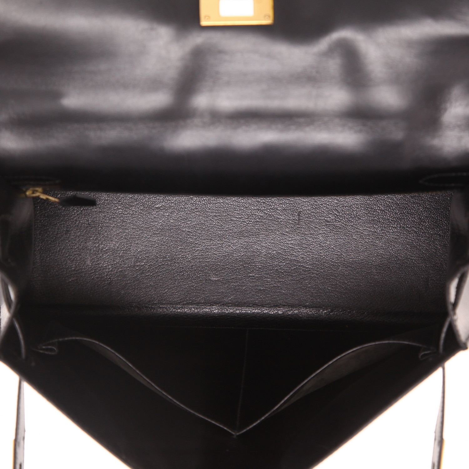 Sac à main Hermès  Kelly 32 cm en cuir box noir - Detail D3