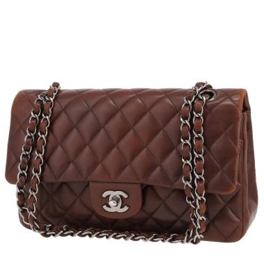Chanel  Timeless Classic handbag  in brown quilted leather