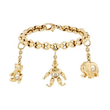 Bracciale Chopard Happy Diamonds in oro giallo e diamanti