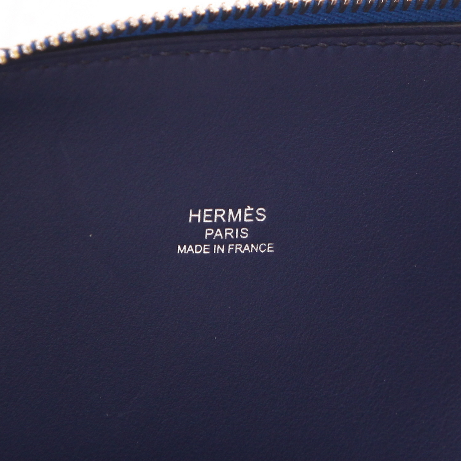 Sac à main Hermès  Bolide Rainbow en cuir epsom Bleu France, Bleu Saphir et Rouge Sellier - Detail D2
