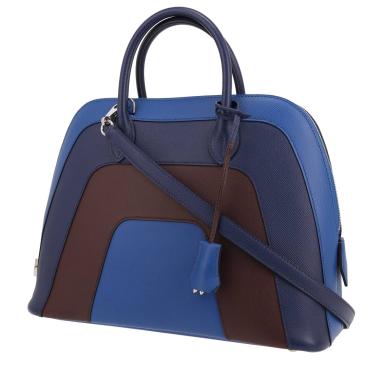 Hermès  Bolide Rainbow handbag  in Bleu France, Sapphire Blue and Rouge Sellier epsom leather