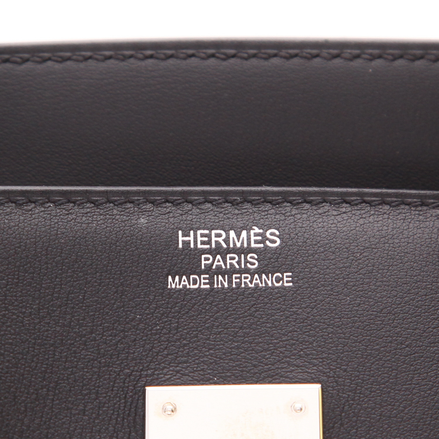 Hermès  Birkin 35 cm Fray Fray handbag  in beige and black canvas  and black leather - Detail D2