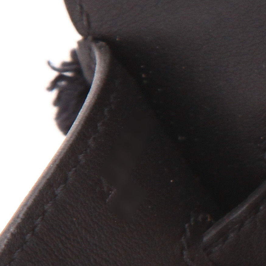 Sac à main Hermès  Birkin 35 cm Fray Fray en toile beige et noire et cuir noir - Detail D4