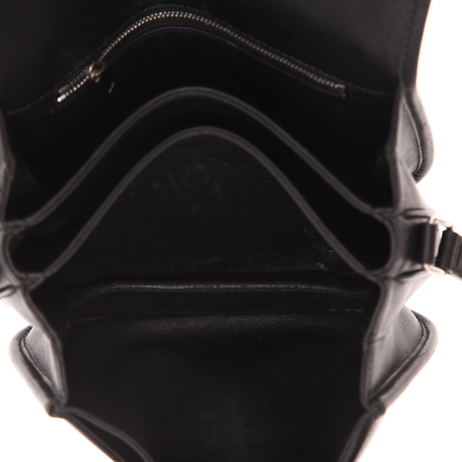 Celine  Triomphe shoulder bag  in black leather - Detail D3