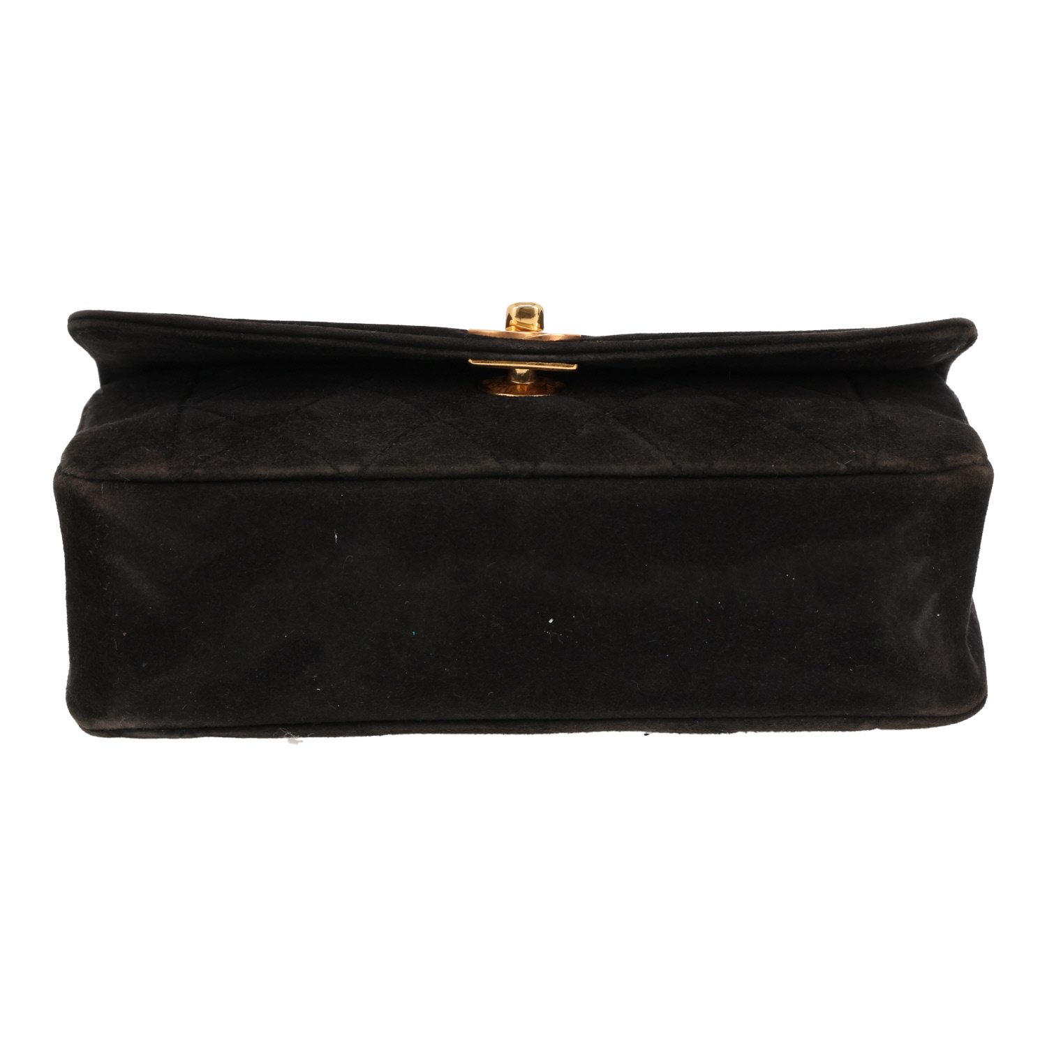 Sac bandoulière Chanel  Diana en Veau velours noir - Detail D1