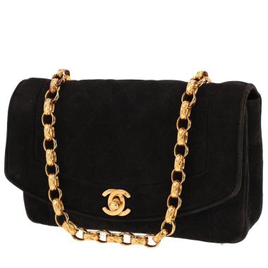 Sac bandoulière Chanel  Diana en Veau velours noir