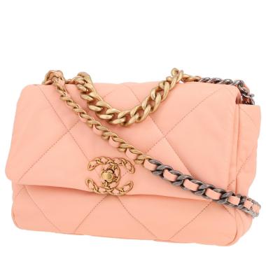 Borsa Chanel  19 in pelle trapuntata rosa