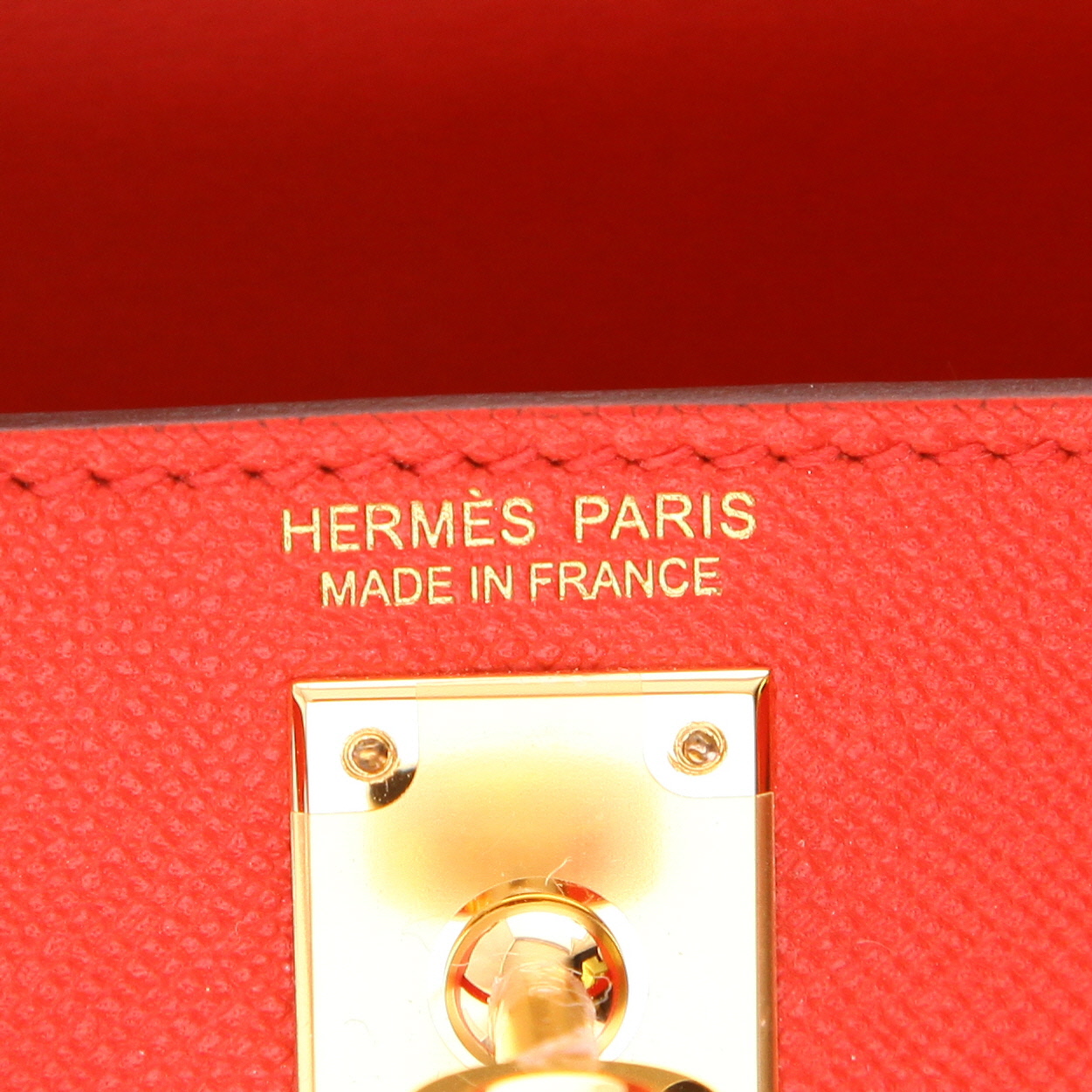 Bolso bandolera Hermès  Kelly 20 cm en Veau Madame Rouge de Coeur - Detail D2
