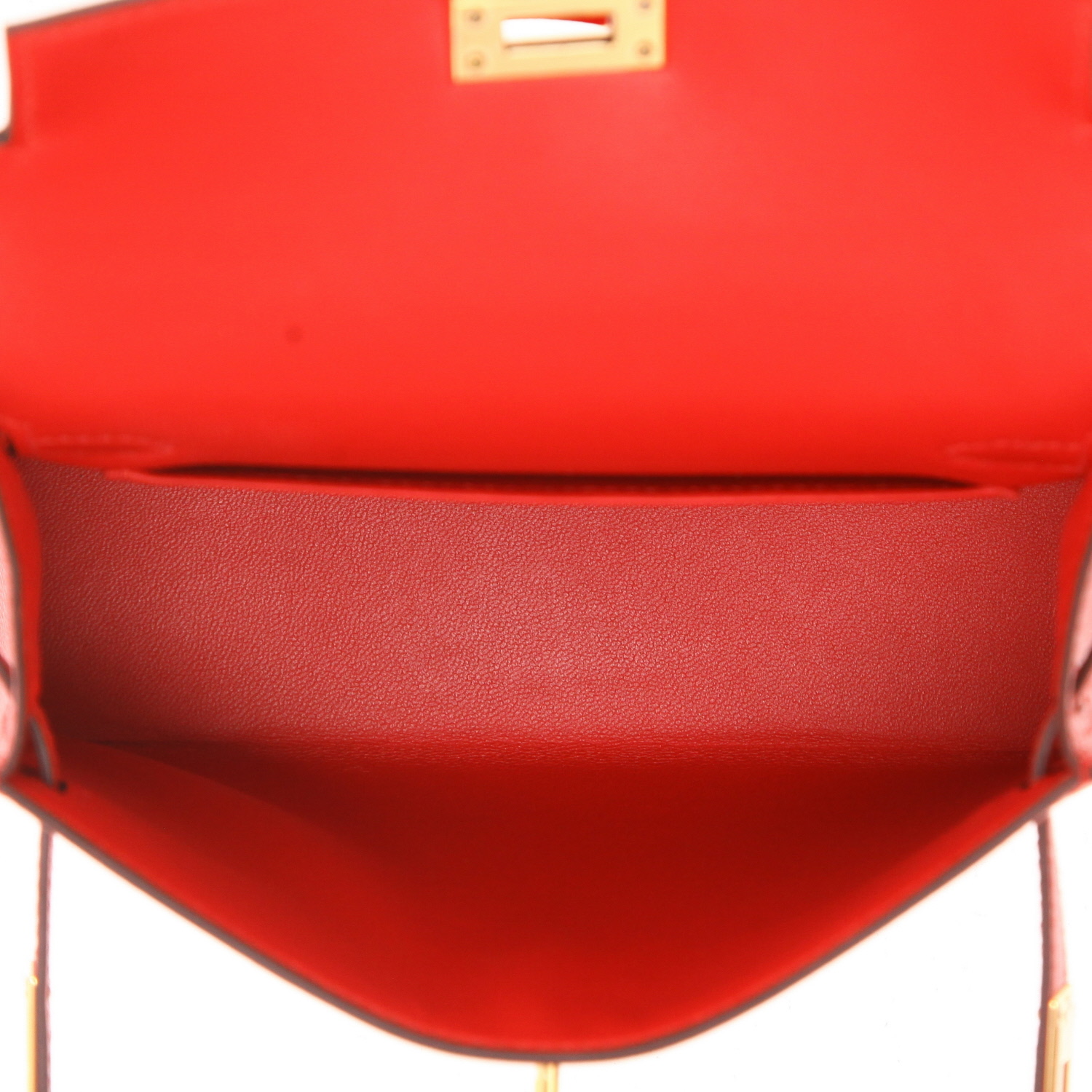Hermès  Kelly 20 cm shoulder bag  in Rouge de Coeur Veau Madame - Detail D3