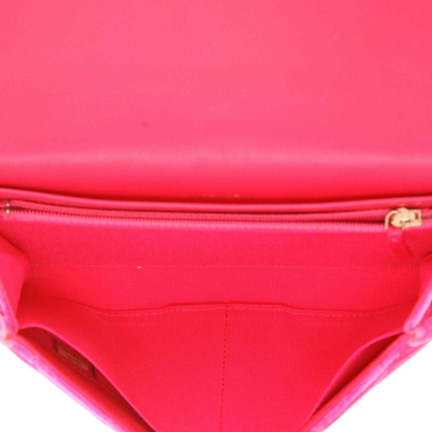 Borsa Chanel  Sac à rabat in velluto rosa - Detail D3