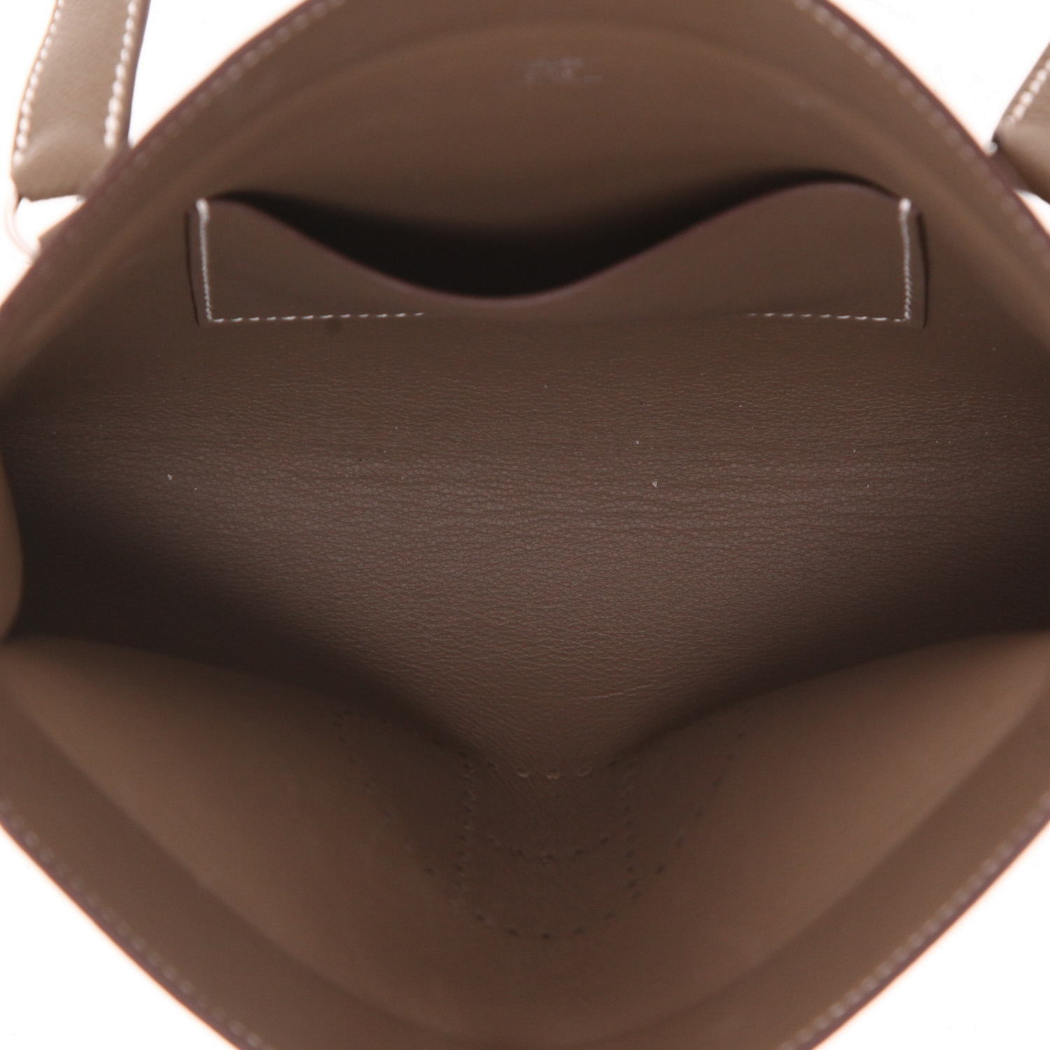 Hermès  Videpoches shoulder bag  in etoupe epsom leather - Detail D3