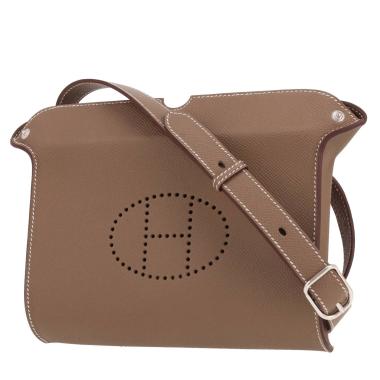 Hermès  Videpoches shoulder bag  in etoupe epsom leather