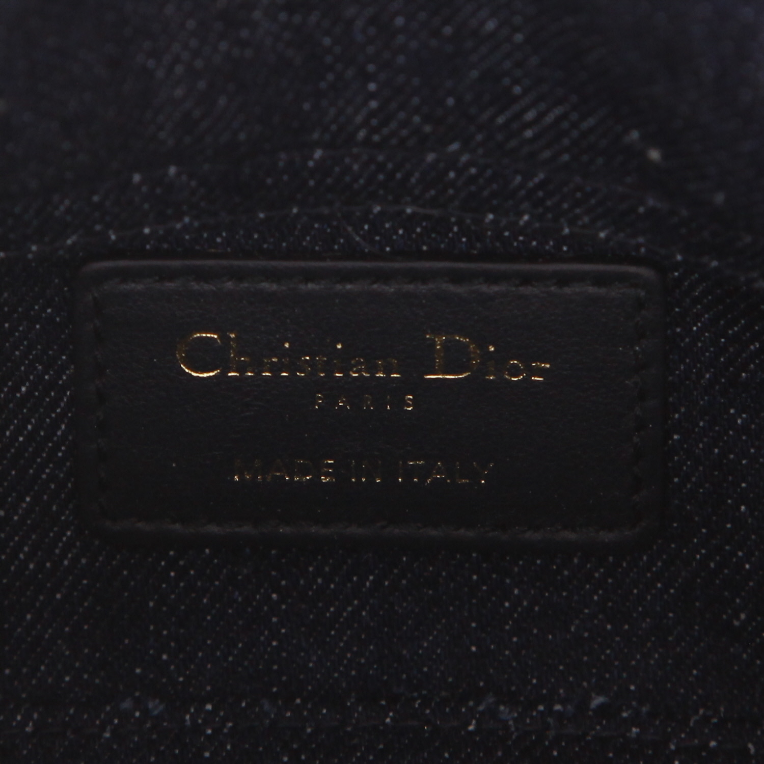 Sac bandoulière Dior  Lady D-Joy micro en denim bleu - Detail D2