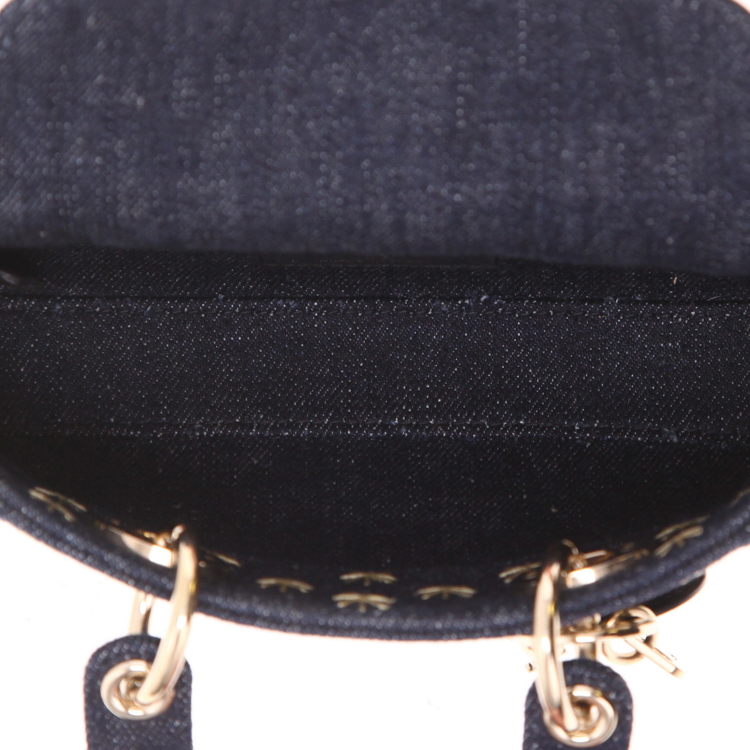 Borsa a tracolla Dior  Lady D-Joy micro in denim blu - Detail D3