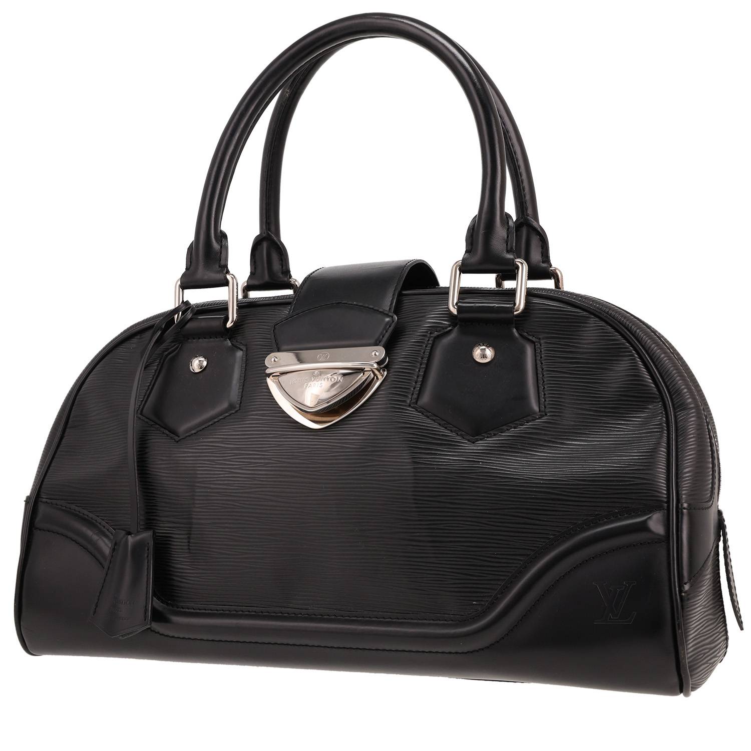 Louis Vuitton Bowling Montaigne cuir épi noir occasion Louis Vuitton Bowling Montaigne cuir épi noir occasion