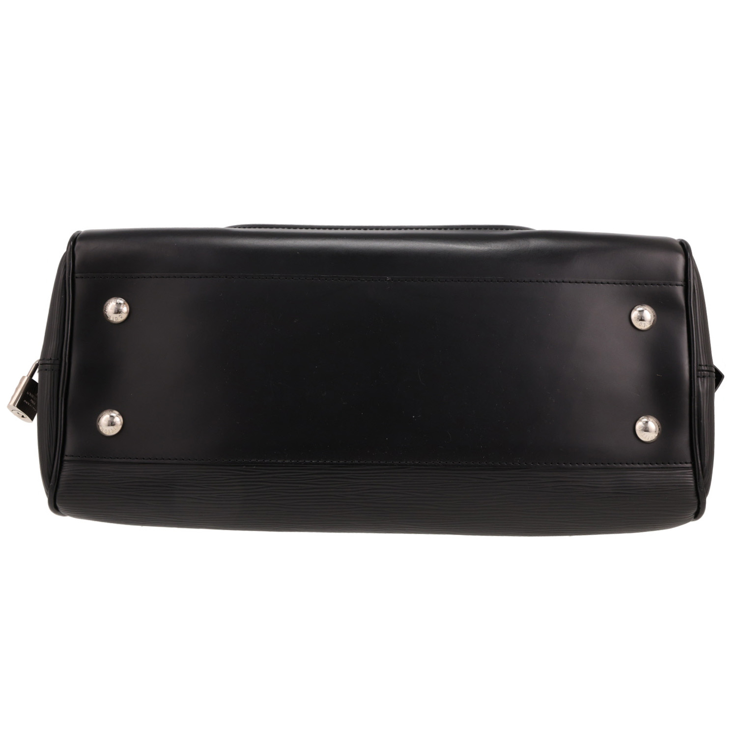 Borsa Louis Vuitton  Bowling Montaigne  in pelle Epi nera - Detail D1