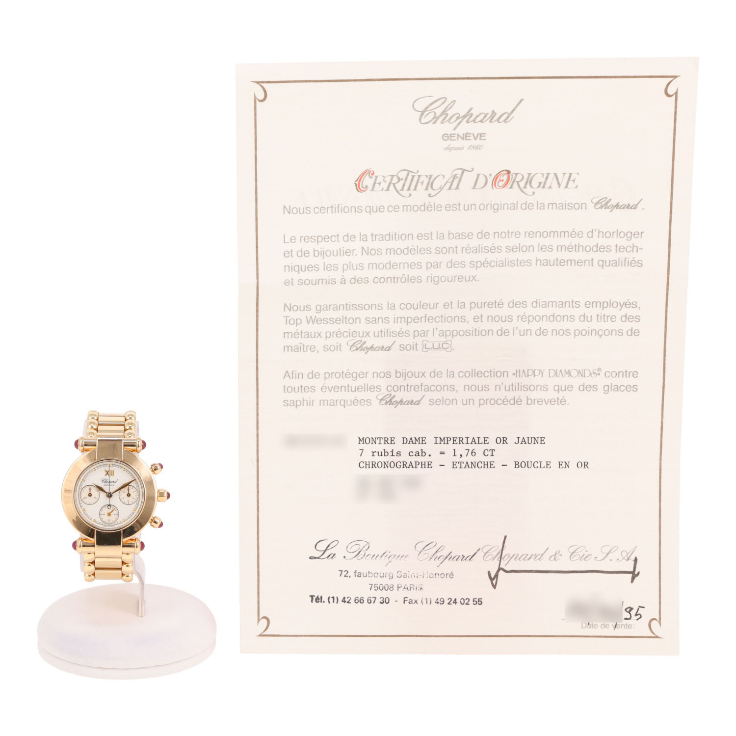 Reloj Chopard Imperiale de oro amarillo Ref: Chopard - 38/3157-21  Circa 2000