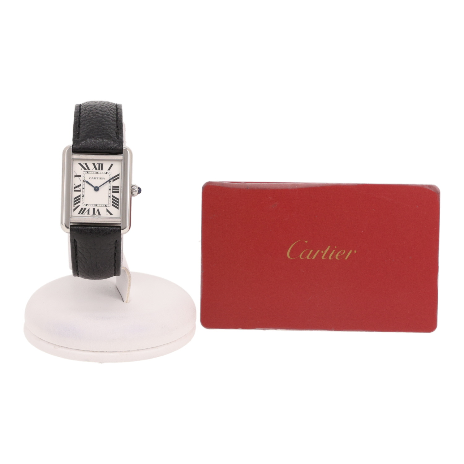 Orologio Cartier Tank Solo modello piccolo  in acciaio Ref: Cartier - 3170  Circa 2010