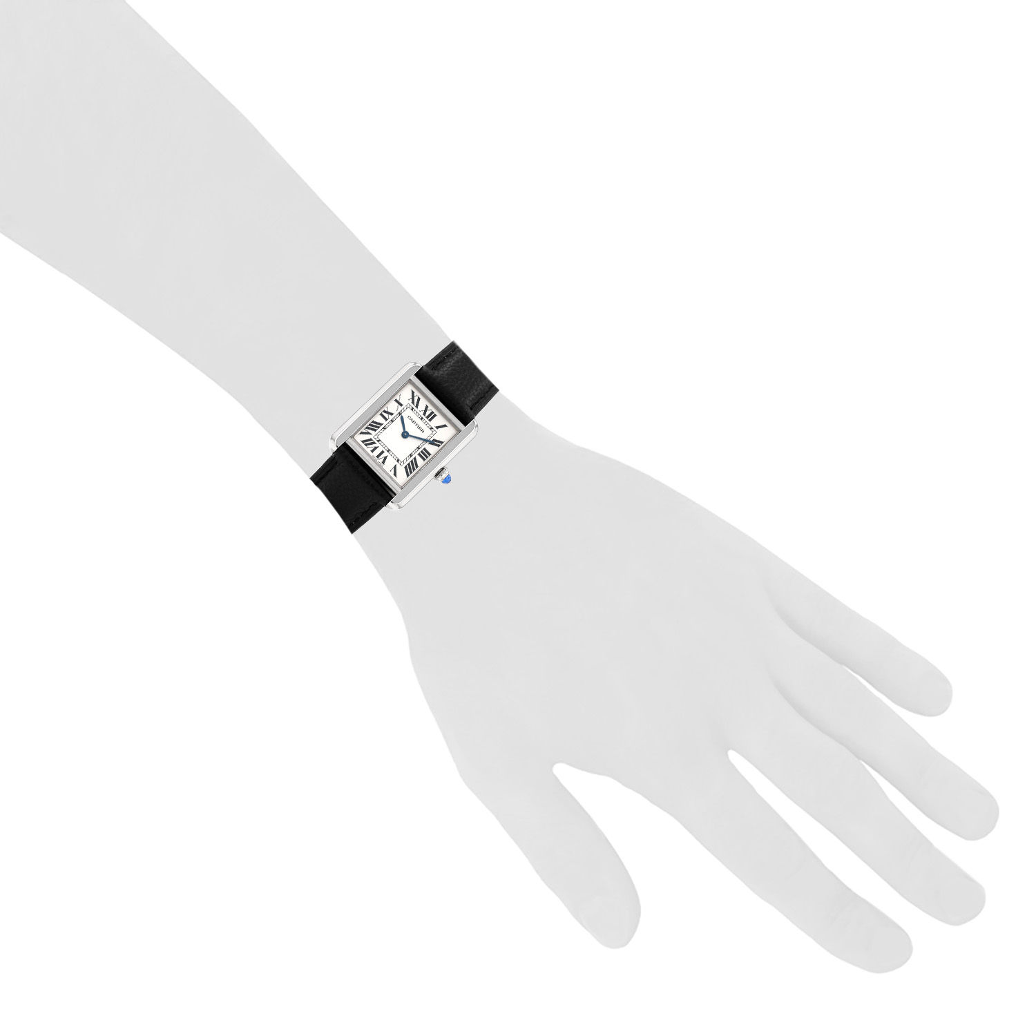 Reloj Cartier Tank Solo modelo pequeño  de acero Ref: Cartier - 2716  Circa 2010 - Detail D1