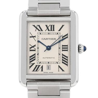 Orologio Cartier Tank Solo modello grande  in acciaio Ref: Cartier - 3515  Circa 2010