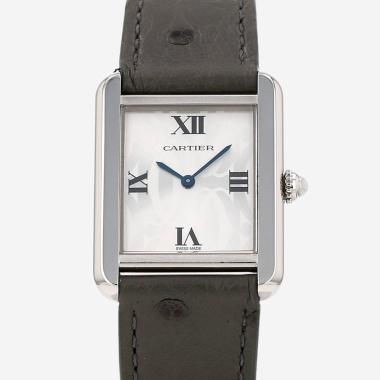 Montre Cartier Tank Solo petit modèle  en acier Ref: Cartier - 2716  Vers 2010