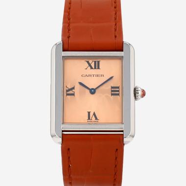 Montre Cartier Tank Solo petit modèle  en acier Ref: Cartier - 2716  Vers 2010